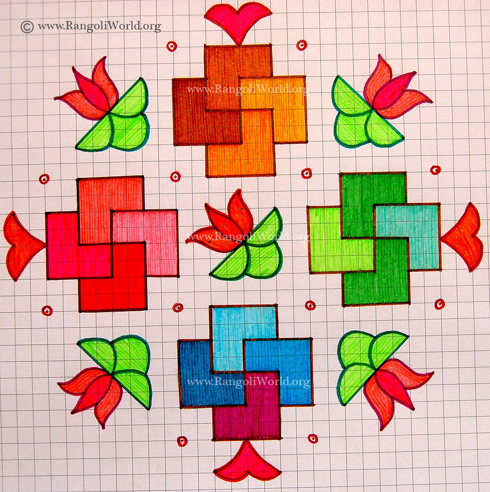 Lotus Swastik Kolam